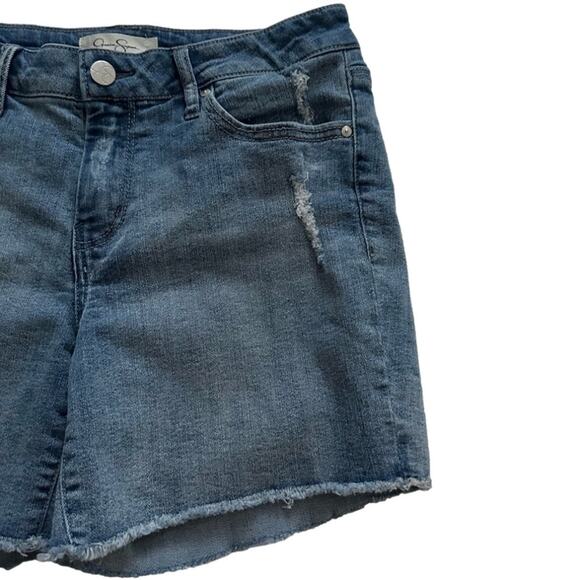 Jessica Simpson Denim Shorts Distressed Raw Hem Denim Jean Shorts Size 28 - Picture 8 of 11